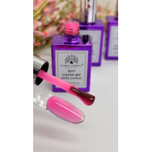 Gel build-up 6 in 1 crystal gel jelly color, 15 ml, 6603
