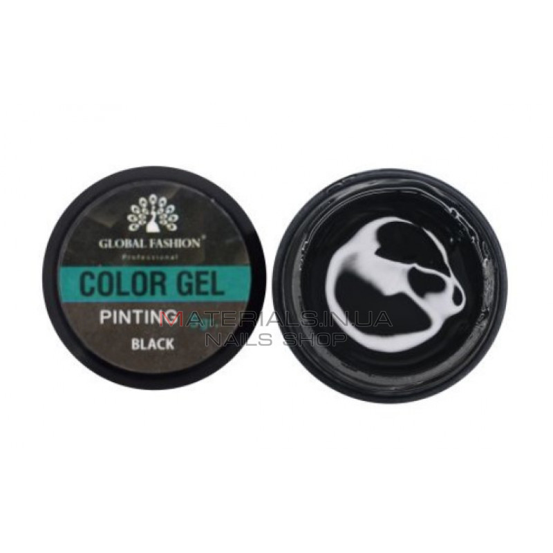 Гель фарба Global 5 ml чорний 1шт K14 Гель фарба Global 5 ml чорний 1шт K14