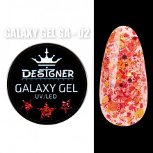 Galaxy Gel Глиттерный гель Designer Professional с блестками, 10 мл. GA-02