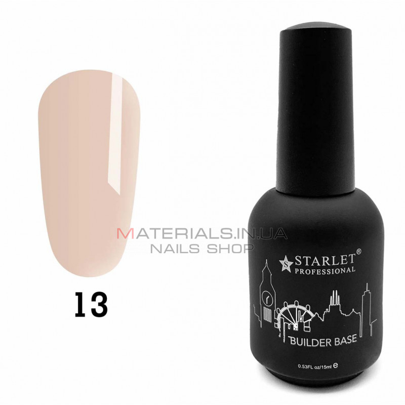 База для нарощування Builder Base Starlet Professional №013, 15 мл База для нарощування Builder Base Starlet Professional №013, 15 мл