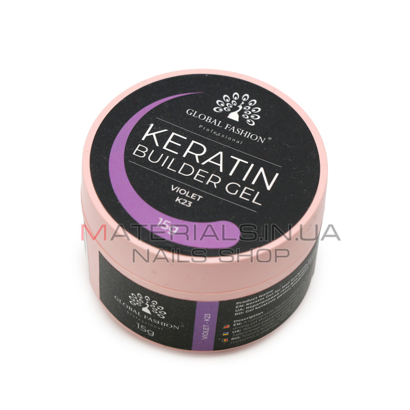 KERATIN BUILDER GEL, K23, Global Fashion, 15 g, K23