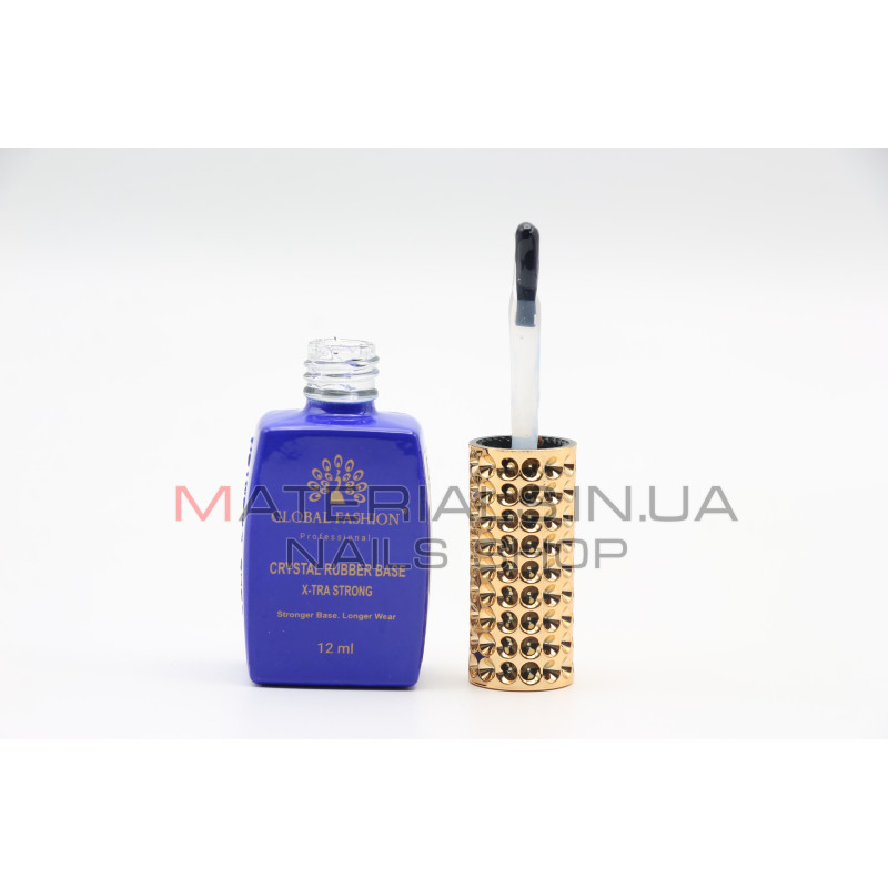 База для гель лаку Global Fashion, Crystal Rubber Base X-TRA Strong 12 мл