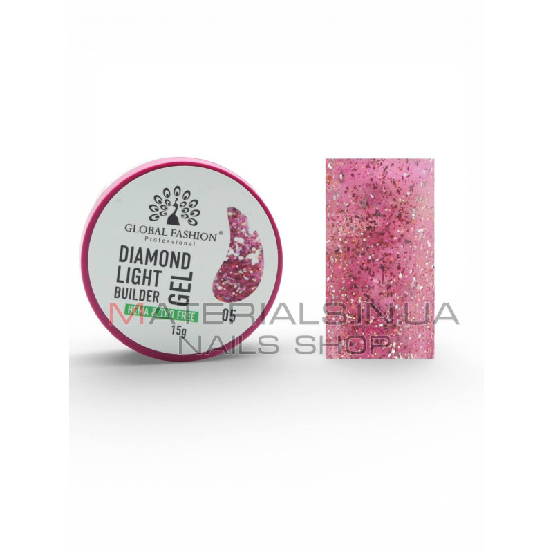 Гель для моделювання нігтів 15 г Diamond Light Builder Gel 05