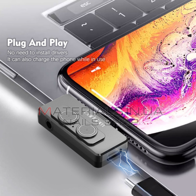 Бездротовий мікрофон для телефона Earldom ET-MC20, USB-C
