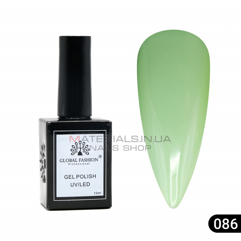 Гель лак Global Fashion, Gel polish 15 ml, 86
