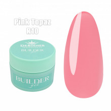 Builder Gel 15 мл., Дизайнер (Моделирующий гель) R10 Pink Topaz