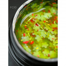 Foil flower gel FG10 (5 мл) Дизайнер - гель з квіточками з фольги