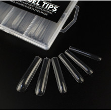 Типсы гелевые Starlet Professional Soft Gel Tips 3, 240 шт., экстра длинный квадрат, прозрачные