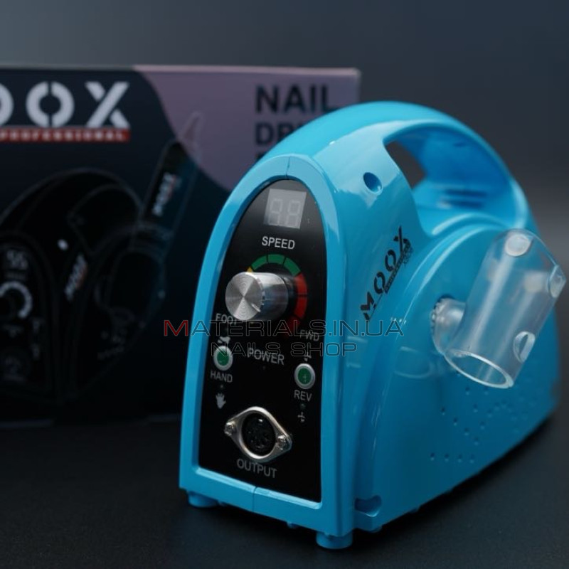 Фрезер Мокс X806 (Light blue) на 55 000 об./мин. и 80W. для маникюра и педикюра Фрезер Мокс X806 (Light blue) на 55 000 об./мин. и 80W. для маникюра и педикюра