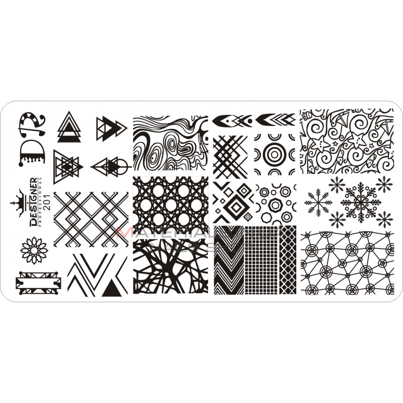Диск для стемпінгу Designer металевий (12x6 см) №201