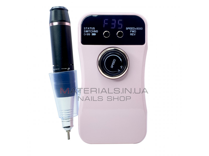 Фрезер для манікюру рожевий акумуляторний Nail Master ZS-230 35000 об/м фрезер портативний манікюрний ЗС 230