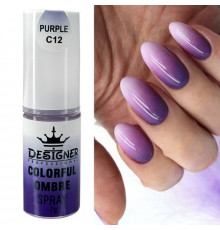 Colorful Ombre Spray, 7 г. Purple C12 (Фіолетовий)  - спрей пудра Дизайнер для створення омбре на нігтях
