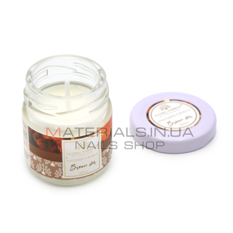 Масажна свічка Global Fashion, 30 ml, Brown star