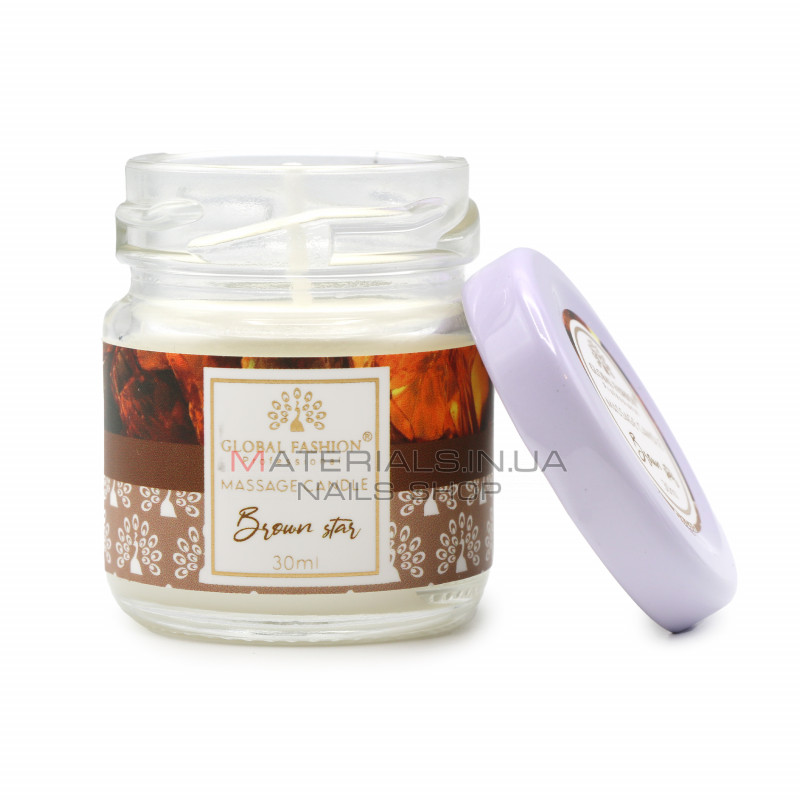 Массажная свеча Global Fashion, 30 ml, Brown star Массажная свеча Global Fashion, 30 ml, Brown star