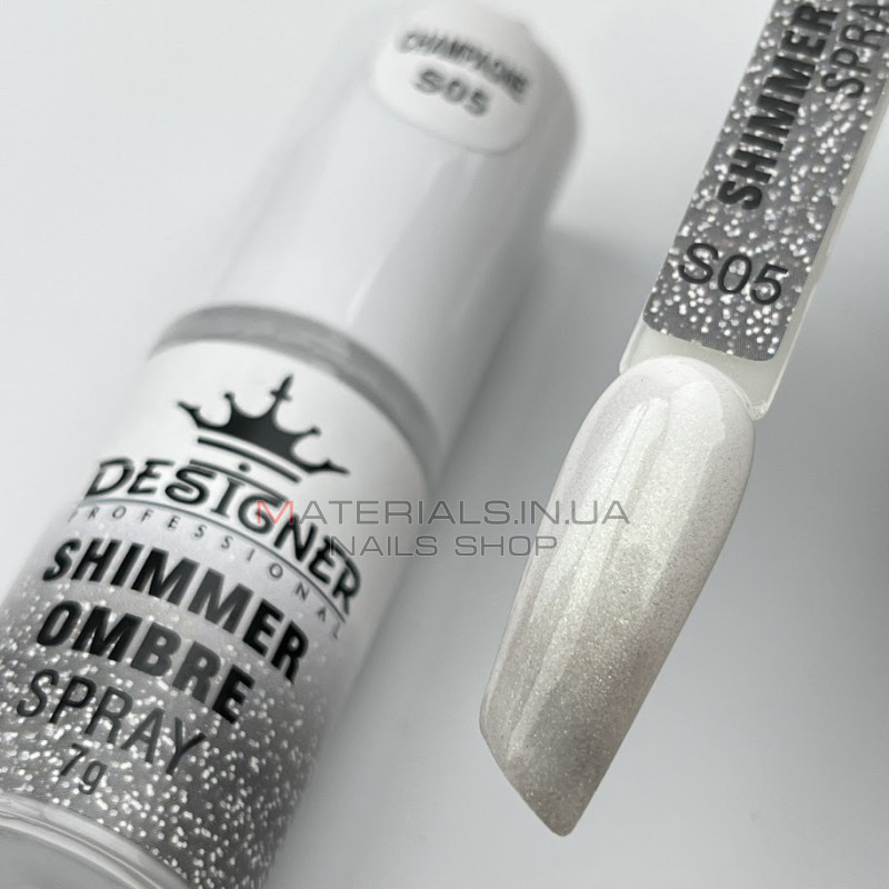 Shimmer Ombre Spray (7 г.) S05 - спрей пудра з шимером Дизайнер для створення омбре на нігтях