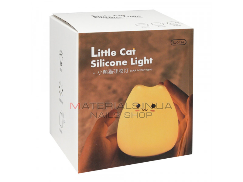 Ночной светильник — Little Cat Silicone LED Light Multicolors — Design 03