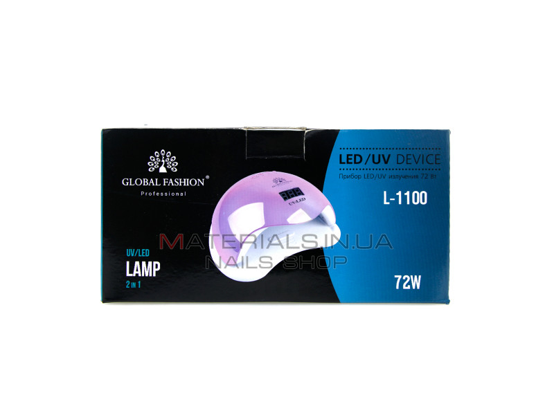 Лампа для нігтів LED/UV 72Вт, blue, Global Fashion L-1100