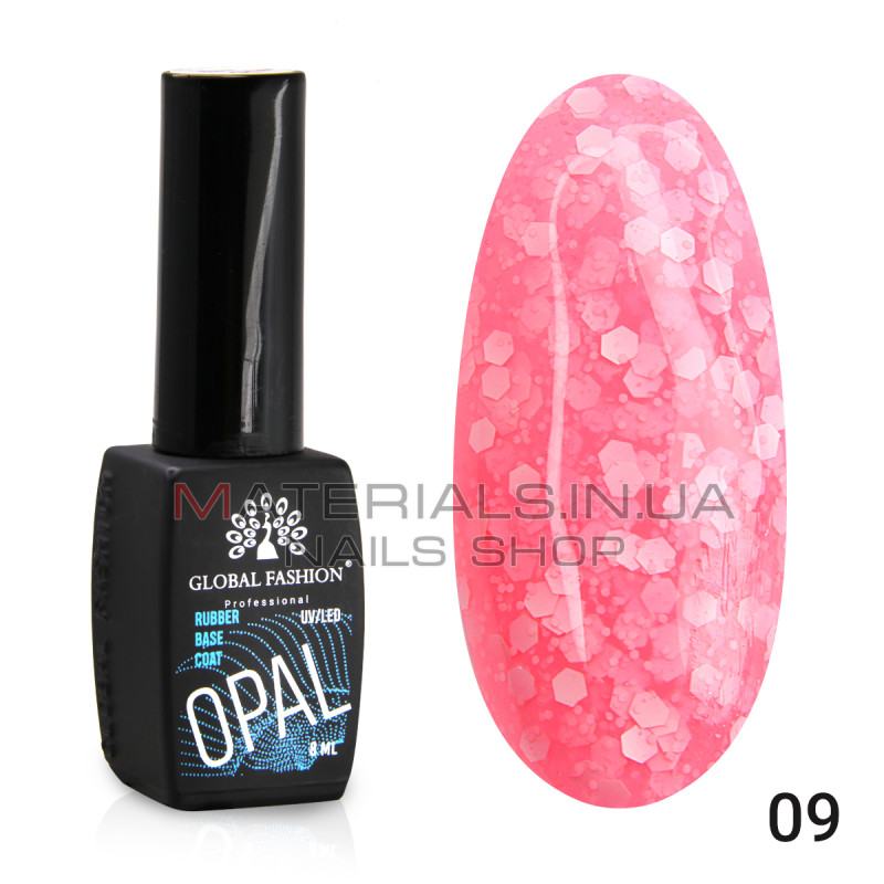 Каучуковая база Snow flakes Global Fashion 8 мл, 09