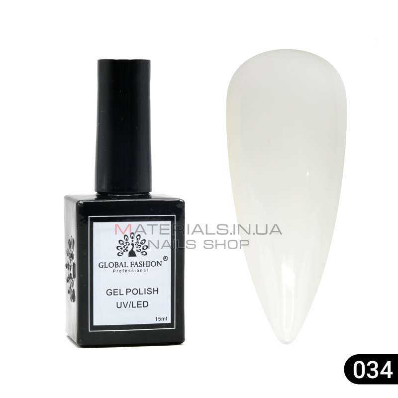 Гель лак Global Fashion, Gel polish 15 ml, 34
