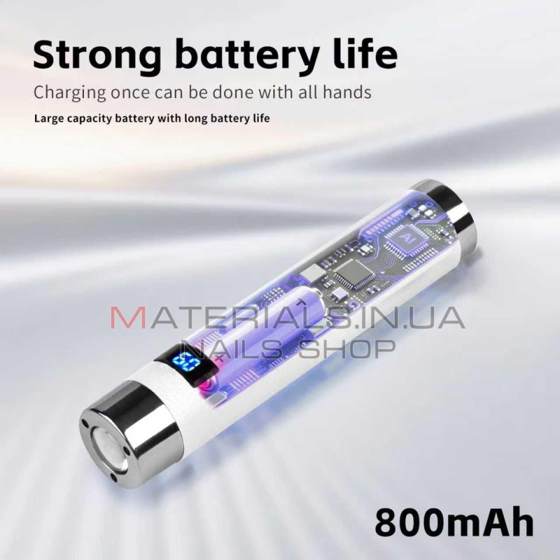 Лампа для манікюру 5 W UV/LED GFL-AI 2 Pro на акумуляторі з USB, біла