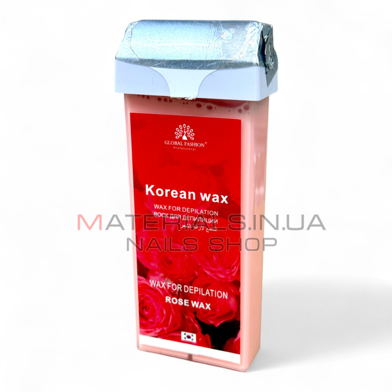 Віск у касеті для депіляції Korean Wax Global Fashion, низькотемпературний, Троянда