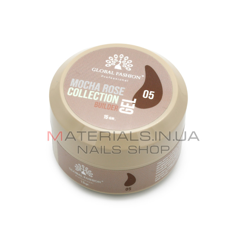 Гель для моделювання нігтів 15 гр, Mocha Rose Builder Gel 05