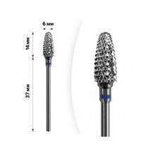 Твердосплавна фреза для зняття гель-лаку mART M-97 Кукурудза Blue 6*14