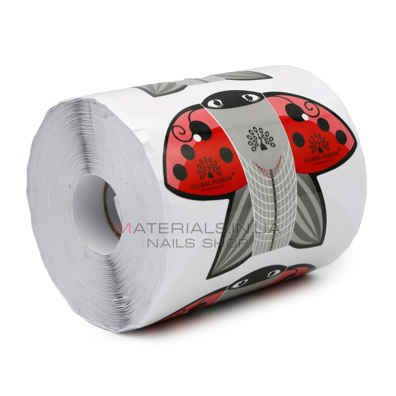 Форми одноразові (300 шт. в рулоні) 'Сонечко' (паперове) для моделювання та нарощування нігтів