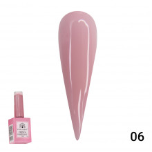 Каучукова база для гель лаку френч, Rubber Base Coat French, 15 мл., Global Fashion 06
