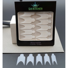Nail Molds 12шт. (Sharp french - K) - Силіконові молди різних розмірів для дизайну нігтів та французького манікюру Дизайнер