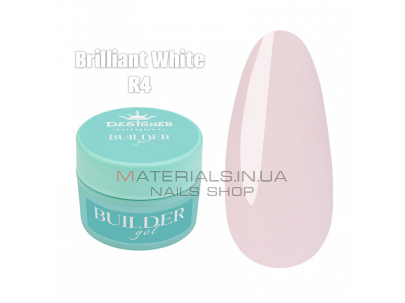 Builder Gel 55 мл., Дизайнер (Моделюючий гель) R4 Brilliant White