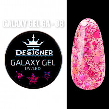 Galaxy Gel Глиттерный гель Designer Professional с блестками, 10 мл. GA-08