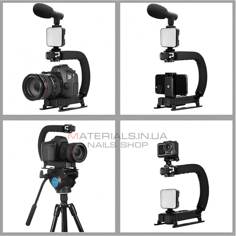 Gimbal Stabilizer Multifunctional Bluetooth Microphone & LED Lamp AY-49U Gimbal Stabilizer Multifunctional Bluetooth Microphone & LED Lamp AY-49U