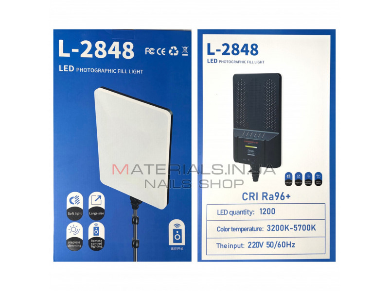 Лампа видеосвет LED | L2848 | 40x28 cm | 120 Lights | 3200K-5700K |