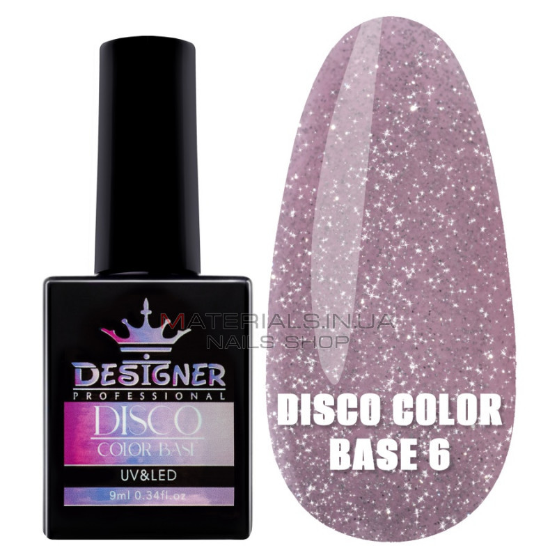 Светоотражающее базовое покрытие №6 (Гвоздика), 9 мл. - Disco Color Base Дизайнер Светоотражающее базовое покрытие №6 (Гвоздика), 9 мл. - Disco Color Base Дизайнер