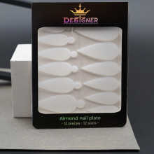 Nail Molds 12шт. (Almond nail plate - I) - Силіконові молди різних розмірів для дизайну нігтів та французького манікюру Дизайнер