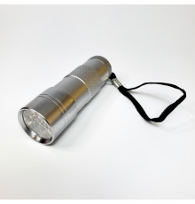 Лед лампа-фонарик из металла для гель лака, 12 светодиодов