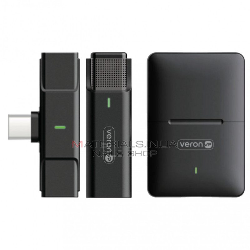 Беспроводной микрофон для телефона USB C Veron EP033AH-C c кейсом зарядки