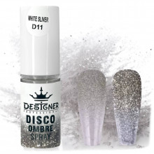 Disco Ombre Spray (7 г.) White Silver D11 - світловідбивна спрей пудра Дизайнер для створення омбре на нігтях