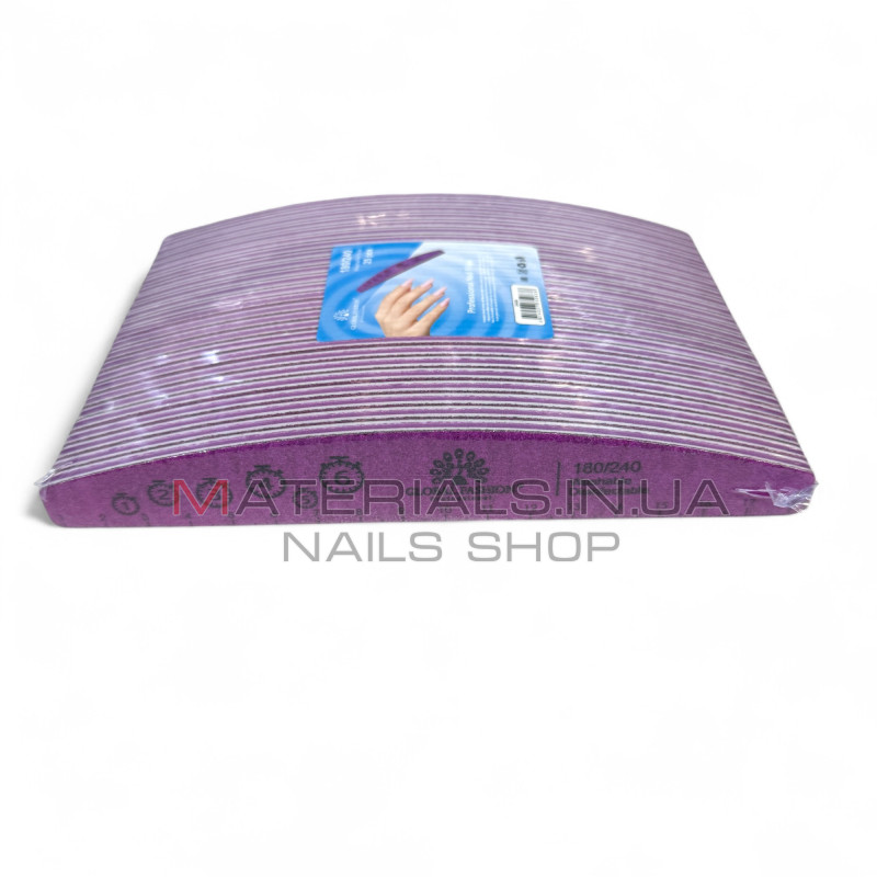 Упаковка пилок Global Fashion (color series) - лодочка 180/240 грит (25шт)