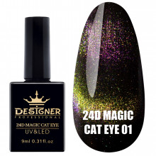 Гель-лак "Кошачий глаз" 24D Magic Cat Eye Designer Professional, 9мл. №01