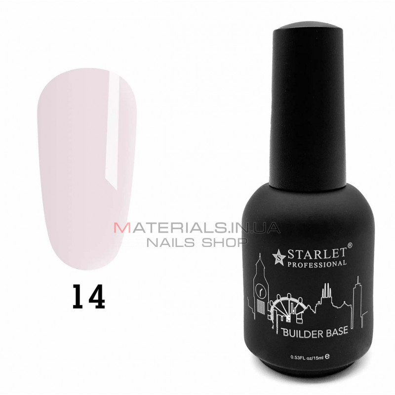 База для нарощування Builder Base Starlet Professional №014, 15 мл База для нарощування Builder Base Starlet Professional №014, 15 мл