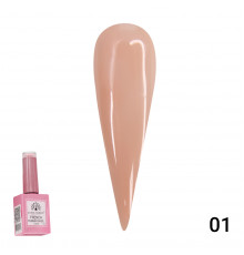 Каучукова база для гель лаку френч, Rubber Base Coat French, 15 мл., Global Fashion 01