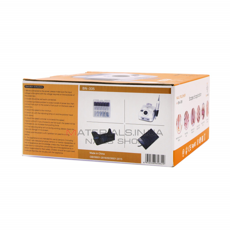 Апарат для манікюру та педикюру BN-335 Bee Nails, 45000 об. 65Вт, white Апарат для манікюру та педикюру BN-335 Bee Nails, 45000 об. 65Вт, white