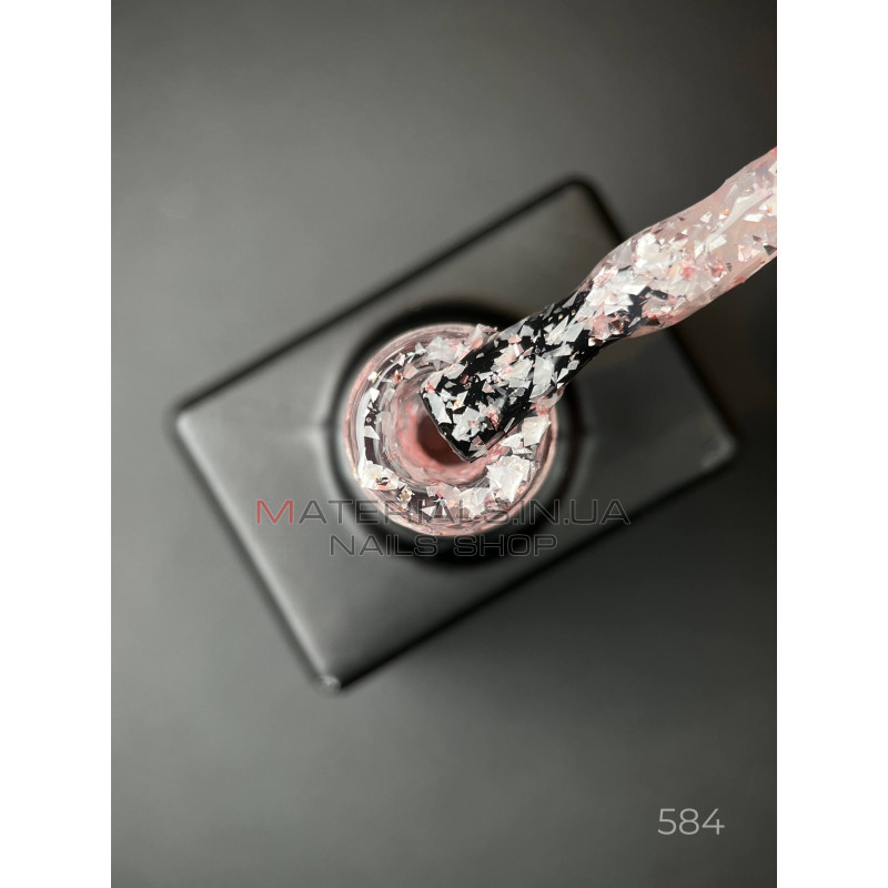 Гель лак Star gel 584 Дизайнер (9мл.) - с хлопьями Юки Гель лак Star gel 584 Дизайнер (9мл.) - с хлопьями Юки