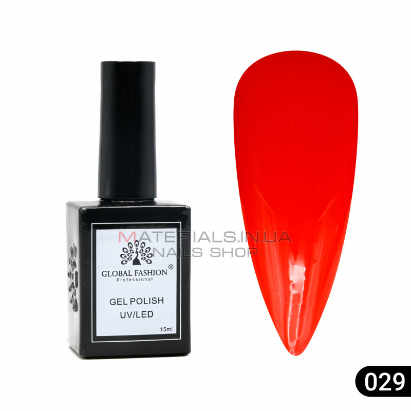 Гель лак Global Fashion, Gel polish 15 ml, 29