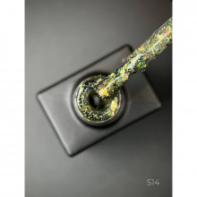 Гель лак Magic glitter 514 Дизайнер (9мл.) - с хлопьями разных размеров и блестками хамелеон