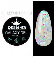 Galaxy Gel Глітерний гель Designer Professional з блискітками, 10 мл. GA-10