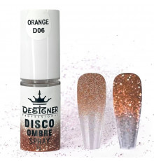 Disco Ombre Spray (7 г.) Orange D06 - світловідбивна спрей пудра Дизайнер для створення омбре на нігтях