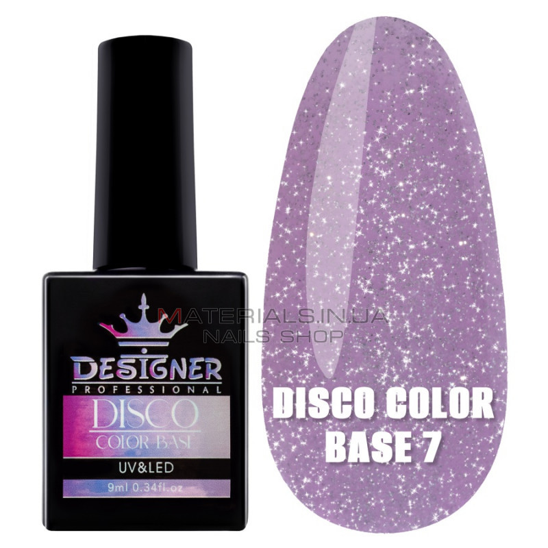 Светоотражающее базовое покрытие №7 (Фуксия), 9 мл. - Disco Color Base Дизайнер Светоотражающее базовое покрытие №7 (Фуксия), 9 мл. - Disco Color Base Дизайнер